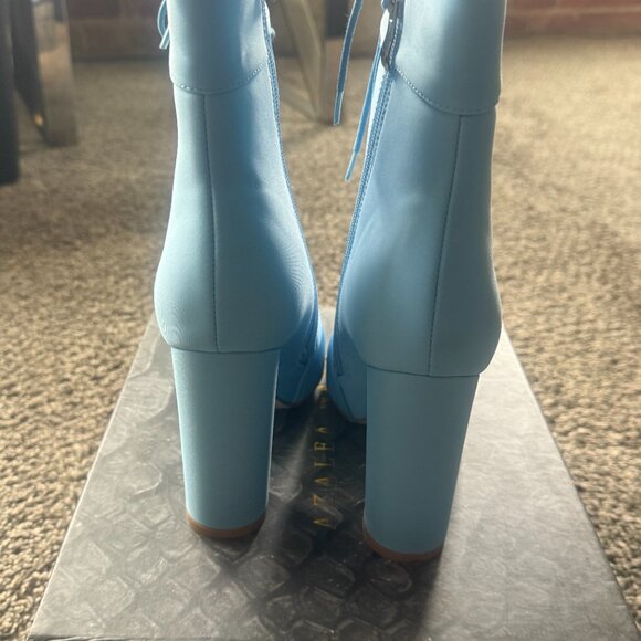 Azalea Wang Blue Revolver Ankle Boots - Picture 4 of 5